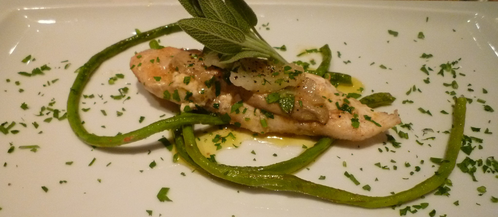 Salpicon "Salimbocca" vom Wolfsbarsch mit Foie Gras