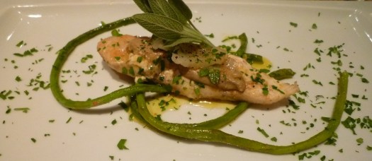 Salpicon "Salimbocca" vom Wolfsbarsch mit Foie Gras