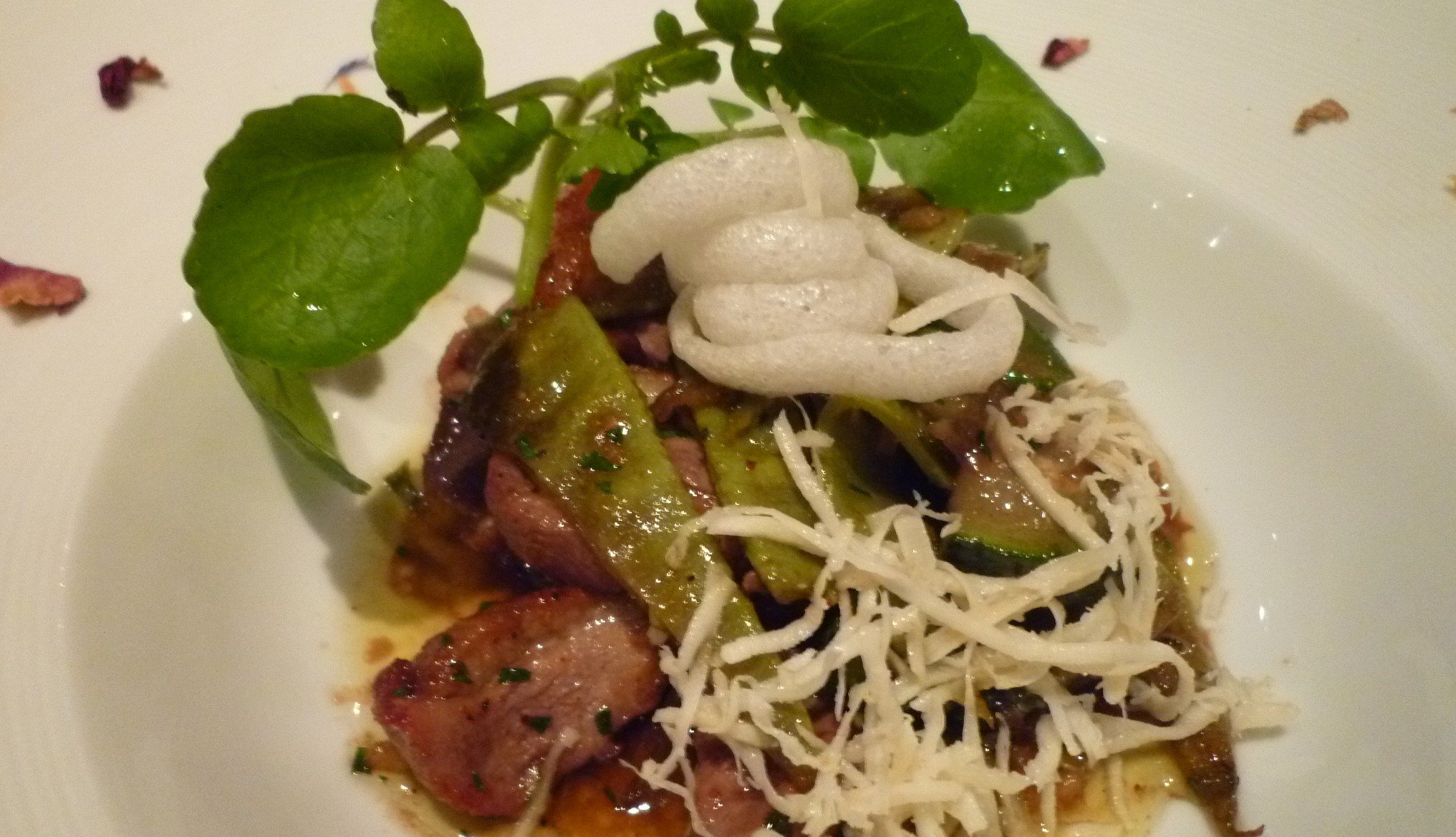 Entenbrust gebraten mit Palmhonig und Meerrettich