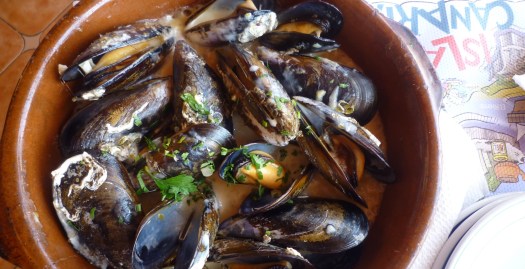 Muscheln in Weissweinsauce