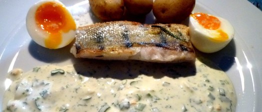 Zander mit grüner Sauce