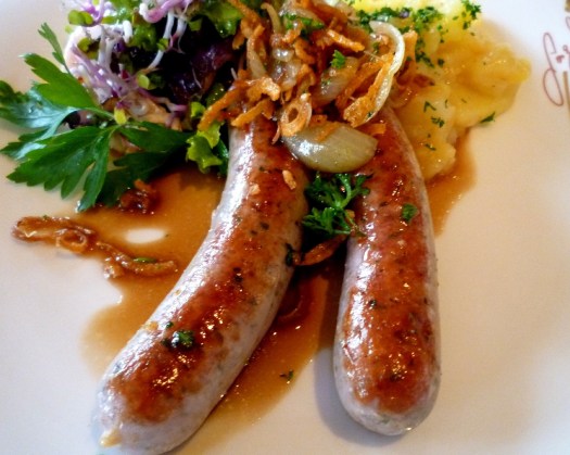 Lammbratwurst und Kartoffelsalat