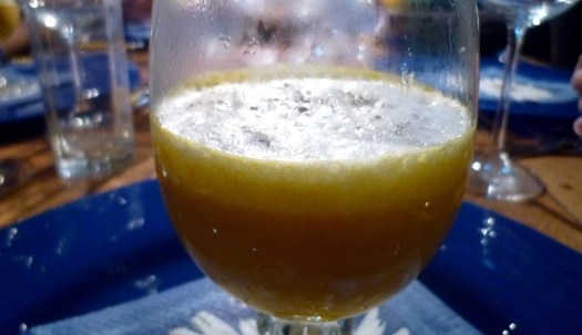 Kürbis als Cappuccino