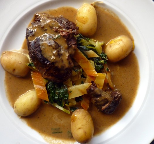 Ochsenbacke mit Mangold