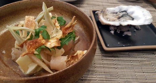 12 Bauernhuhn, Austern und tomme de Normandie