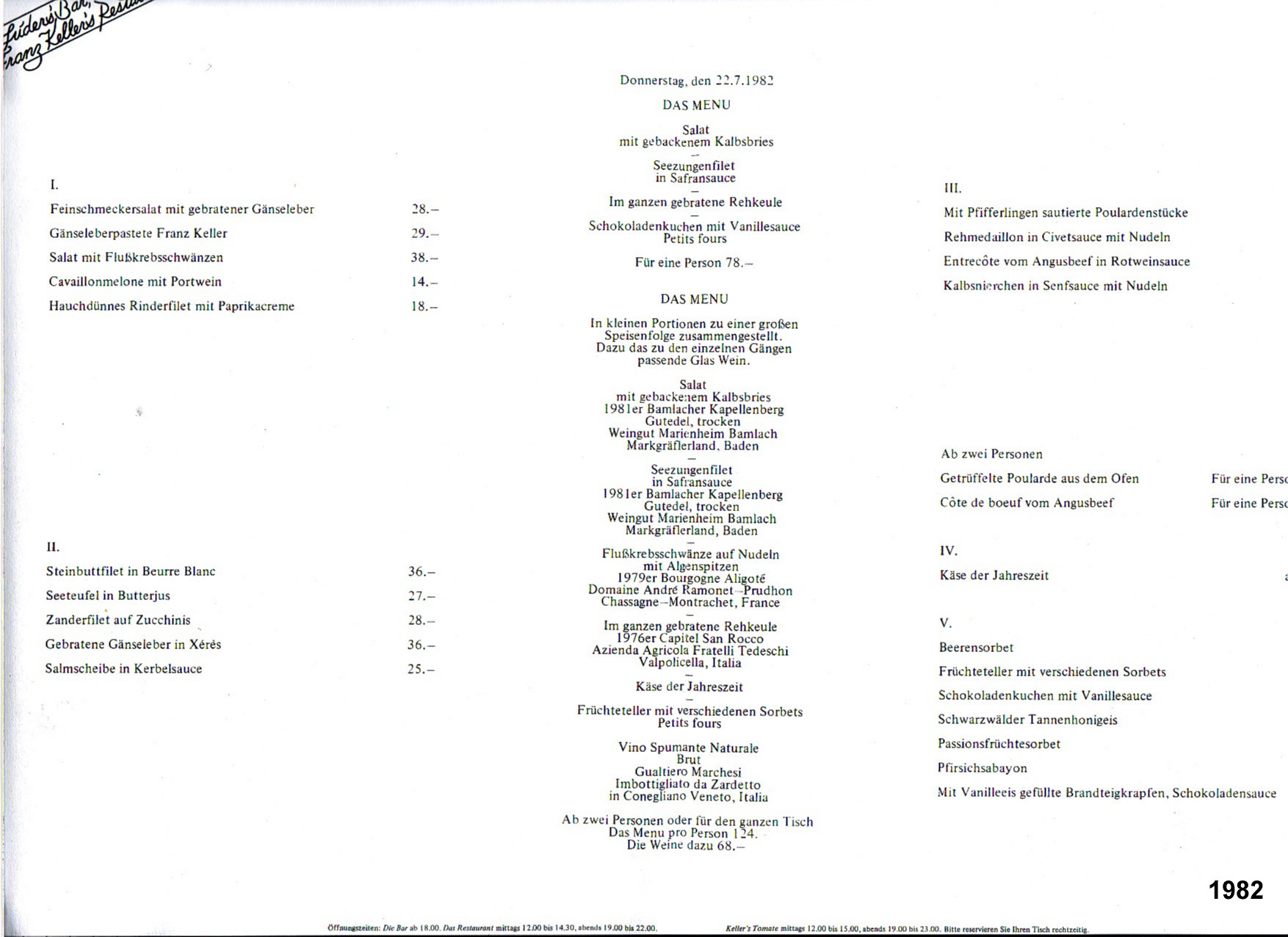 1982 Franz Keller Köln innen